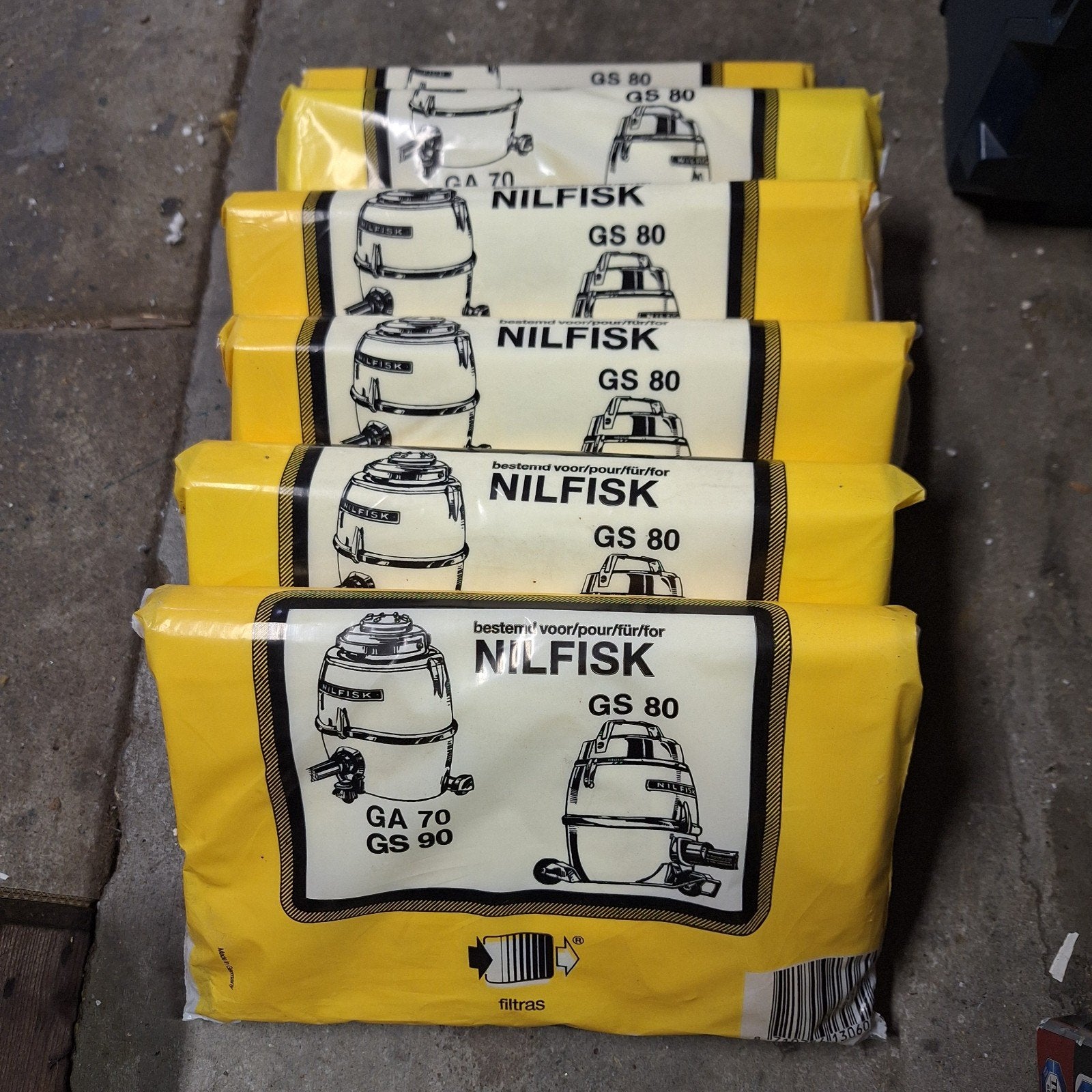 Nilfisk stofzuigerzakken GA70 GS80 GS90 (35 stuks), Ophalen of Verzenden, Nieuw