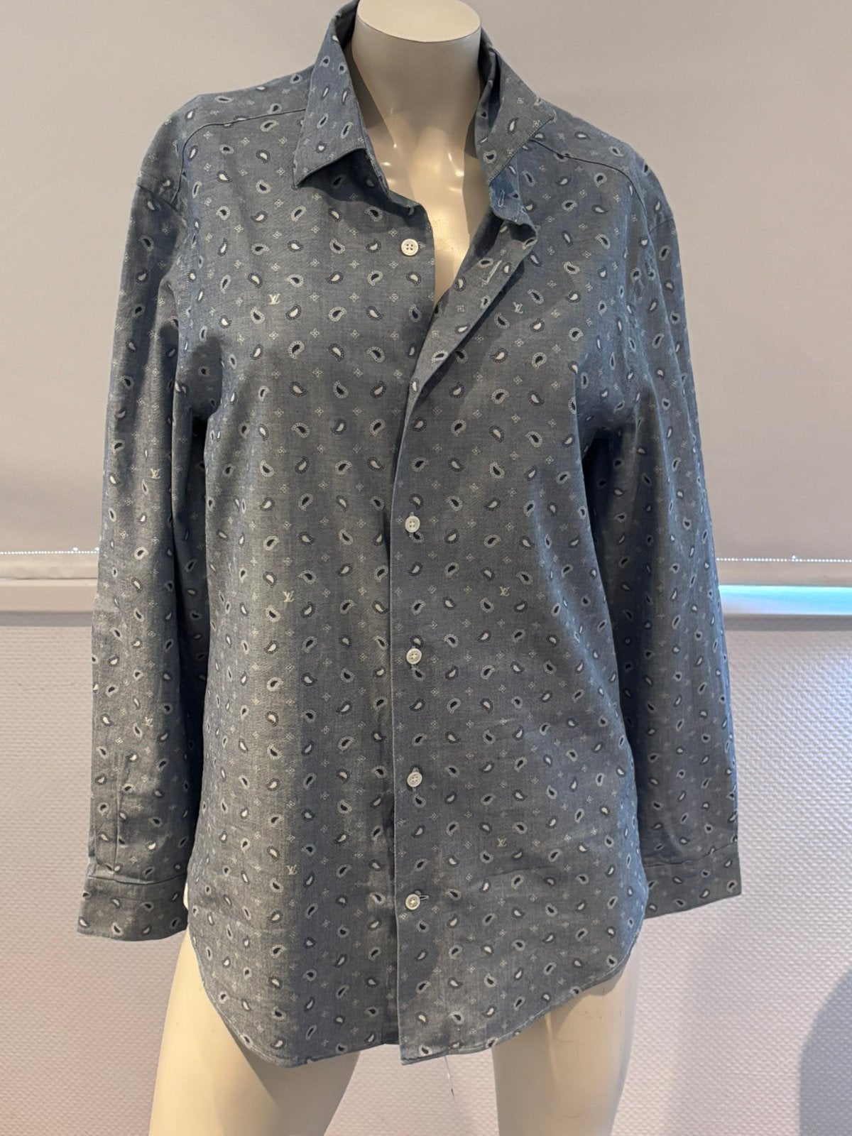 Louis Vuiton hemd met leuke print maat m, Kleding | Heren, Ophalen of Verzenden, Zo goed als nieuw, Blauw, Halswijdte 39/40 (M)