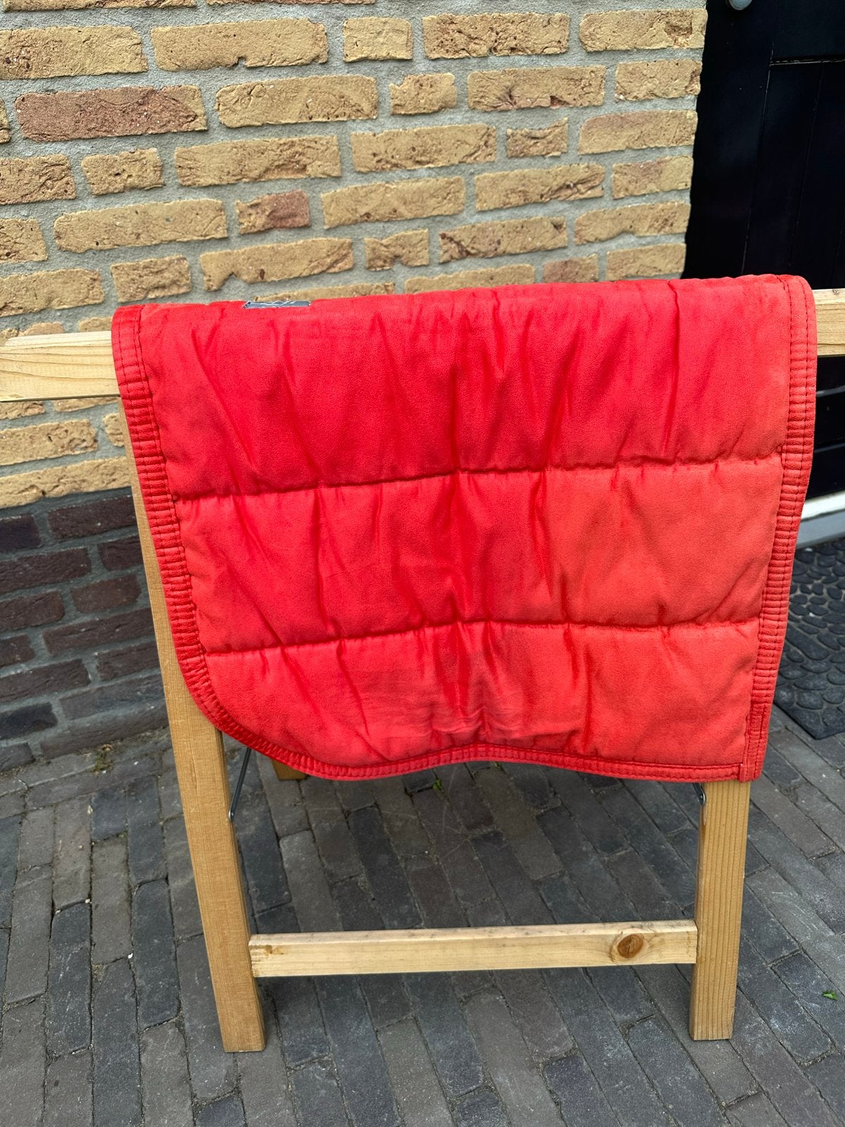 Rood dekje dressuur, Gebruikt, Katoen, Dressuurdekje, QHP