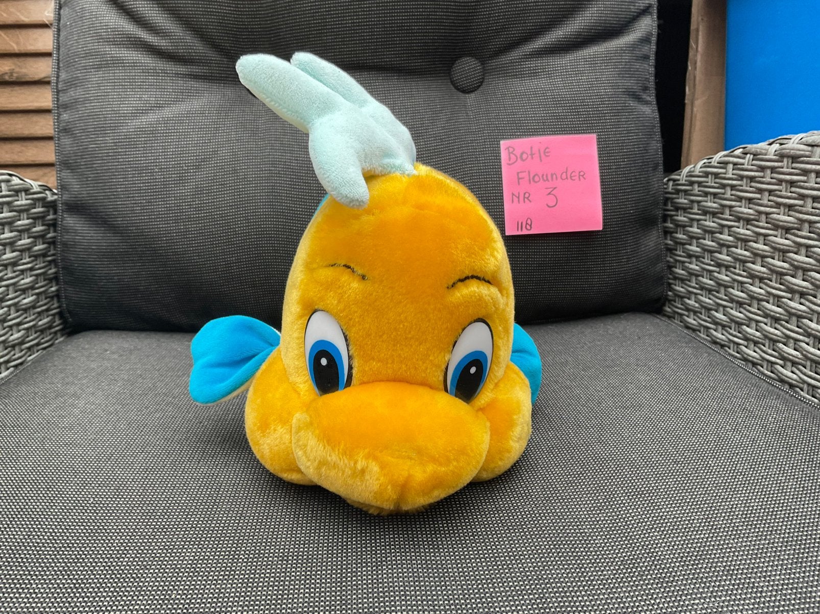 Zgan, niet kapot, Disney Flounder of Botje knuf Finding Nemo, Ophalen, Zo goed als nieuw, Knuffel