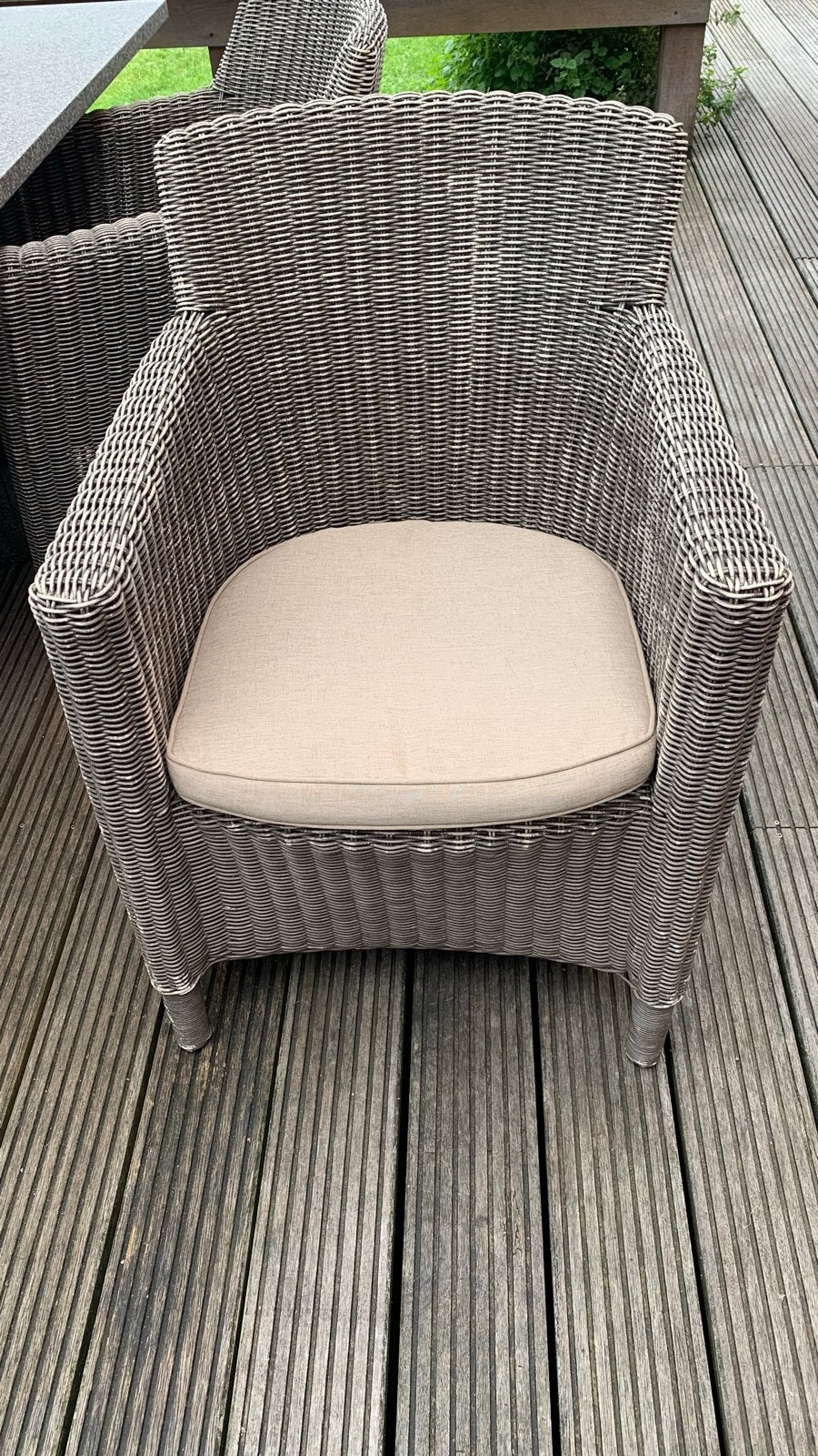 8x Garden Impressions Wicker Tuinstoelen met Kussens, Tuin en Terras, Ophalen, Gebruikt, Wicker