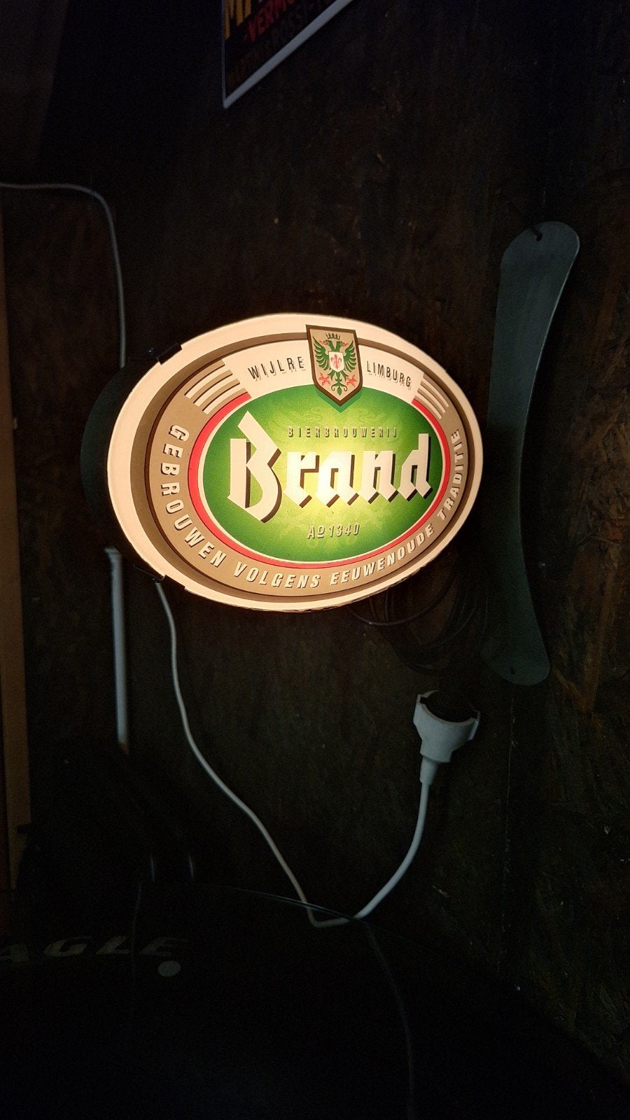 Brand Bier Lichtbak - Vintage Reclamebord, Verzamelen, Merken en Reclamevoorwerpen, Ophalen, Gebruikt, Lichtbak of (neon) lamp