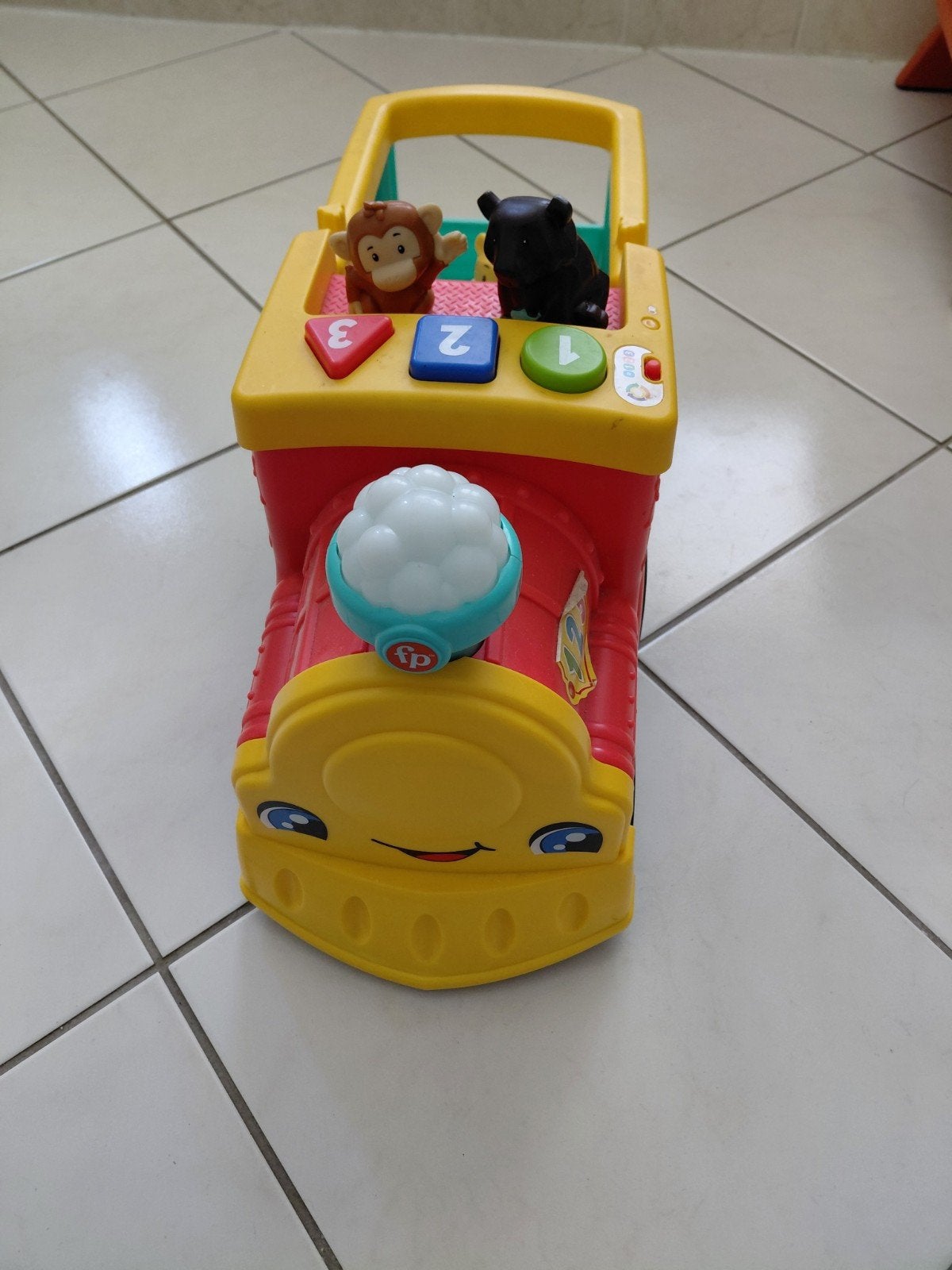 Fisher-Price Dierentrein met licht en geluid, Ophalen of Verzenden, Gebruikt, Overige typen, Met geluid