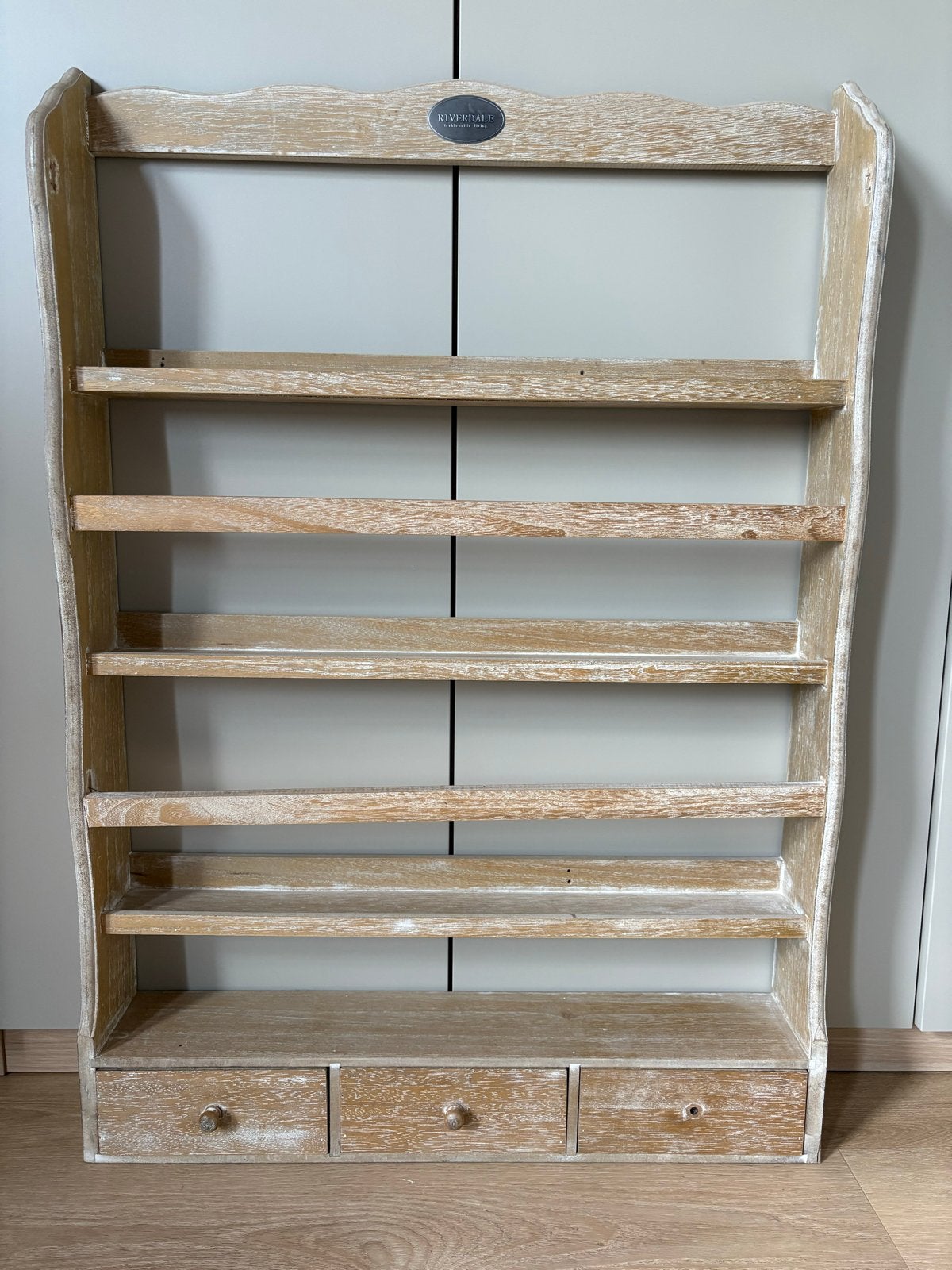 Riverdale wandrek / boekenrek met lades en planken, Huis en Inrichting, Ophalen, Gebruikt, 100 tot 150 cm, 50 tot 100 cm