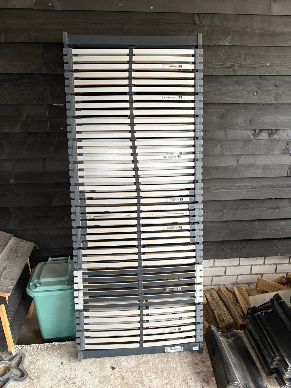 2 verstelbare lattenbodems 80x200, Huis en Inrichting, Slaapkamer | Bedden, Ophalen, Eenpersoons, Wit, Zo goed als nieuw