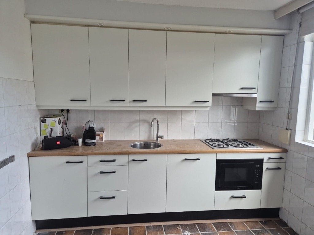 Complete Keuken met ATAG Kookplaat en Pelgrim Apparatuur, Ophalen, Gebruikt, Overige kleuren, Enkelwandige keuken
