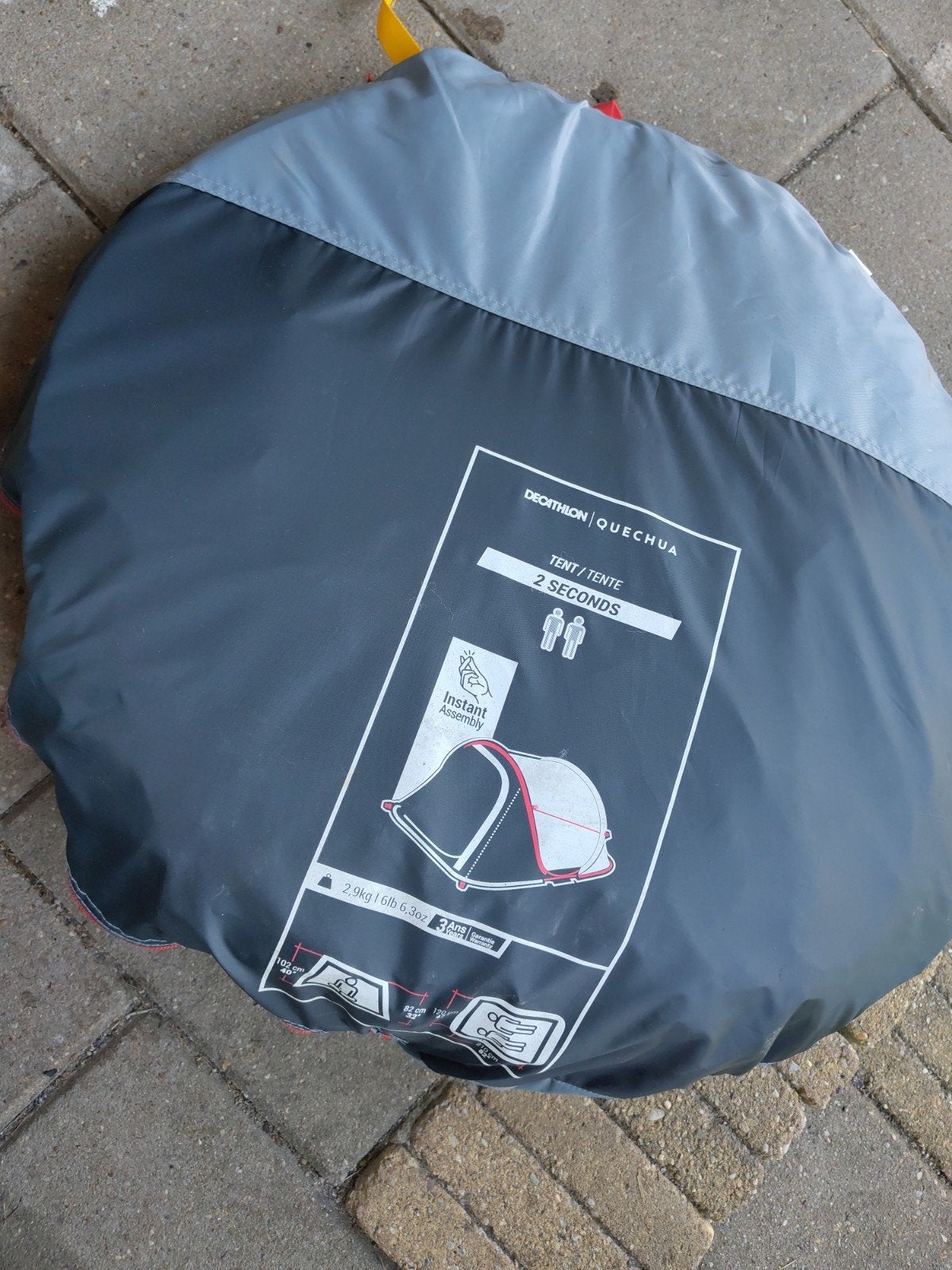 Decathlon 2 seconds pop-up tent als nieuw, Ophalen of Verzenden, Zo goed als nieuw, Tot en met 2