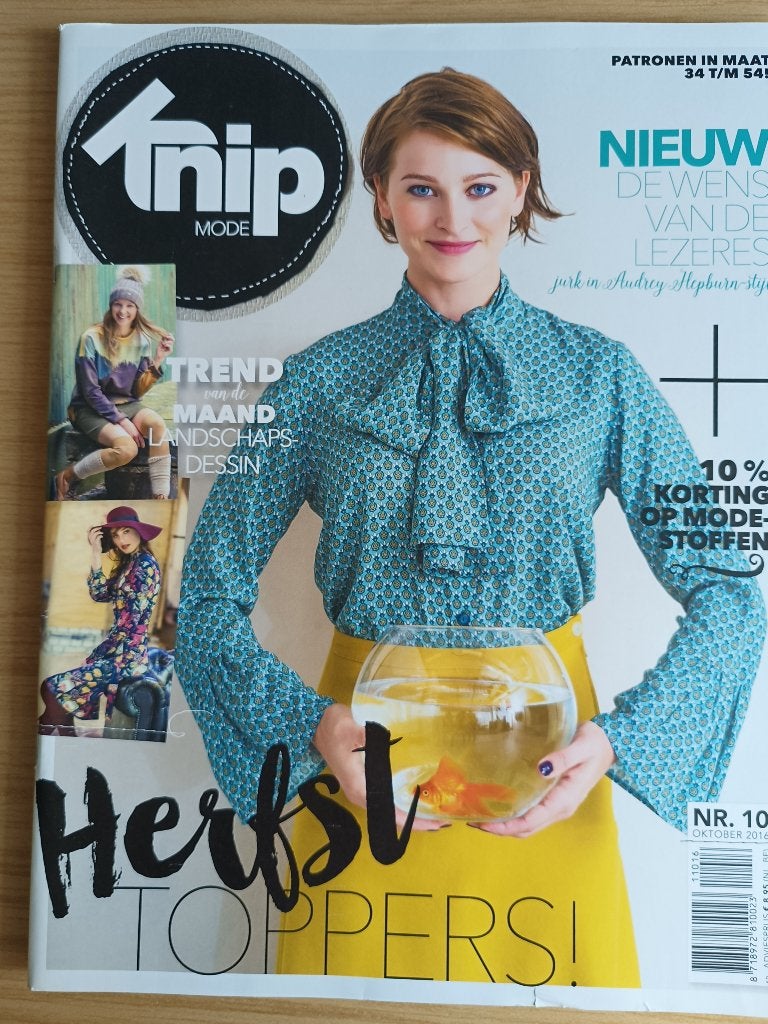 Knipmode oktober 2016 met extra bijlage, Overige typen, Vrouw, Ophalen of Verzenden, Zo goed als nieuw