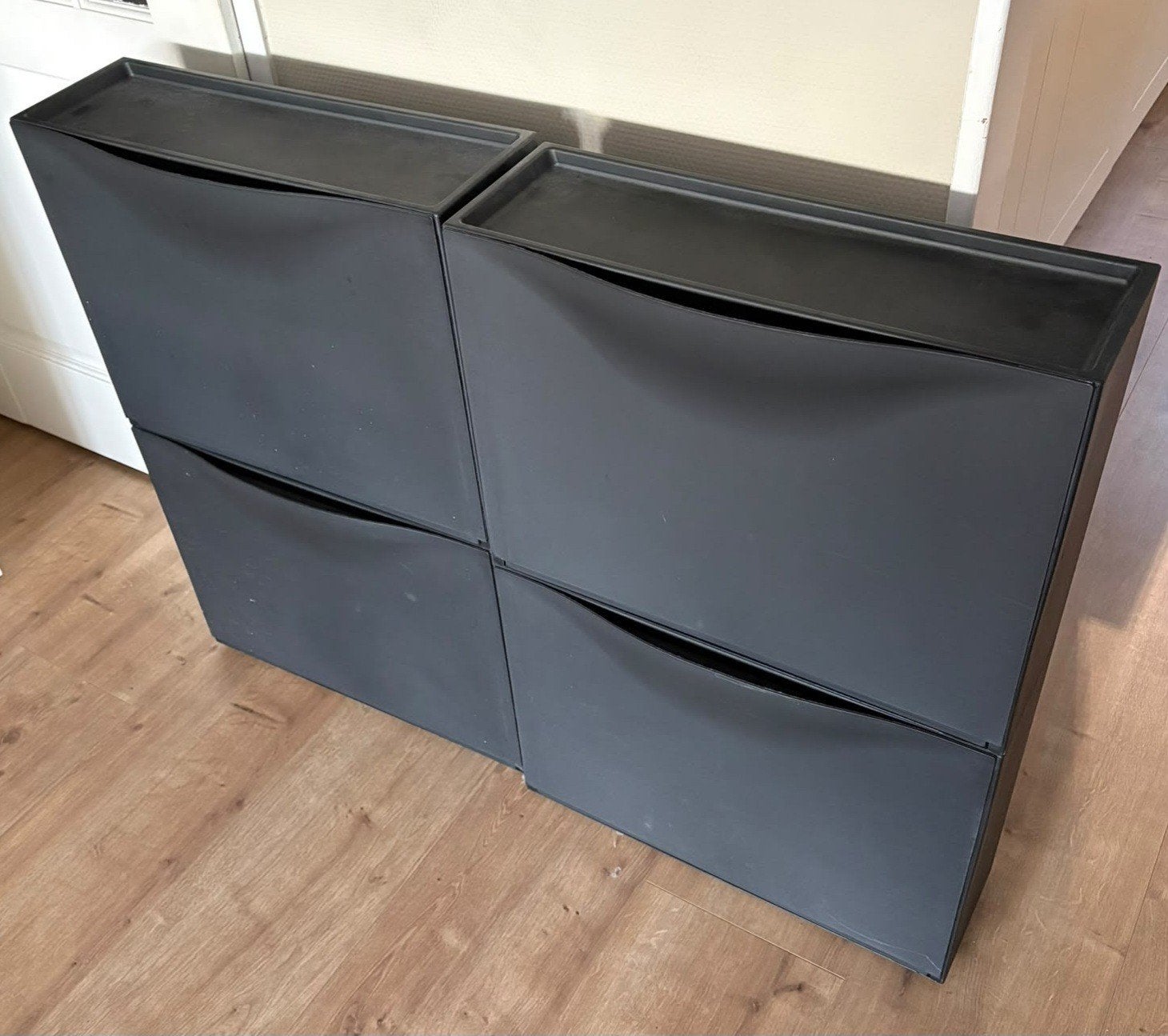 IKEA TRONES Schoenenkast/opberger, zwart, Ophalen, Gebruikt, Modern, minimalistisch