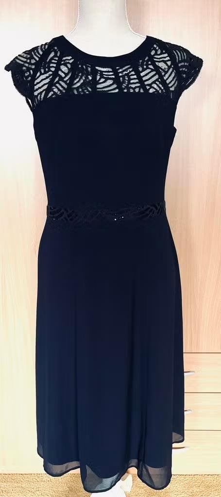 Select Hermann Lange blauwe jurk maat 38
