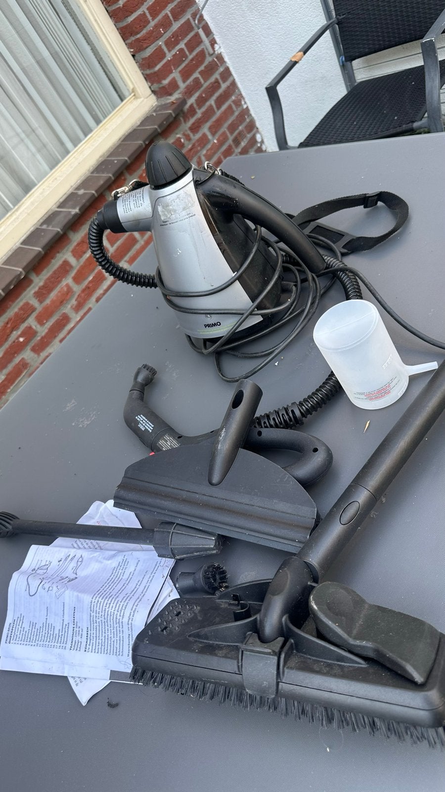 Primo Stoomreiniger met accessoires, Ophalen of Verzenden, Gebruikt, Stoomreiniger