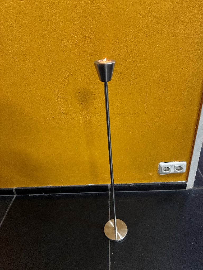 kandelaar voor theelichtje, Gebruikt, 88 cm, Ophalen of Verzenden, Metaal