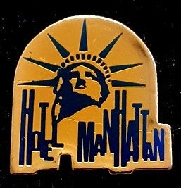 Hotel Manhattan pin New York, Verzenden, Nieuw, Stad of Land, Speldje of Pin