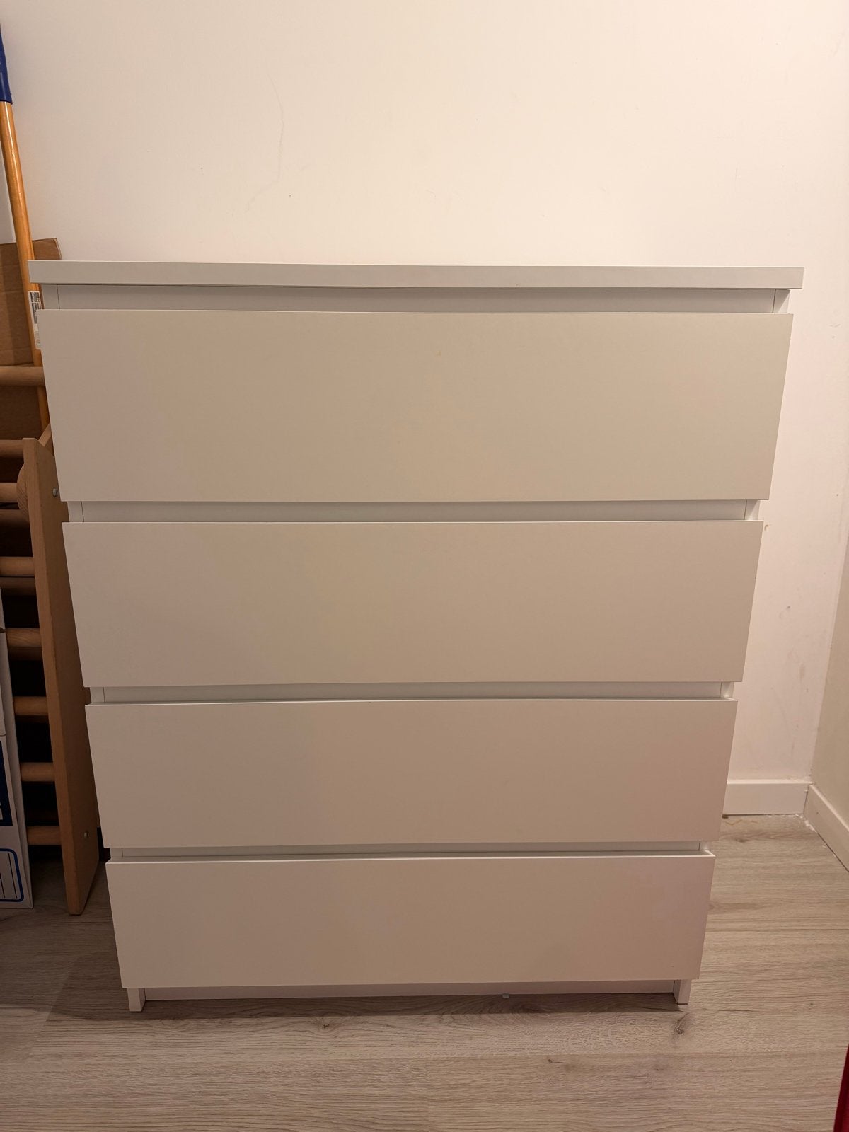 Ikea malm ladekast wit - gebruikt, 3 of 4 laden, Ophalen, Gebruikt