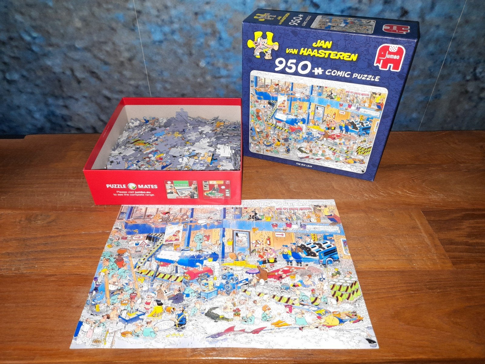 Jan van Haasteren "The Big Leak" 950 stukjes, Ophalen of Verzenden, 500 t/m 1500 stukjes, Gebruikt, Legpuzzel