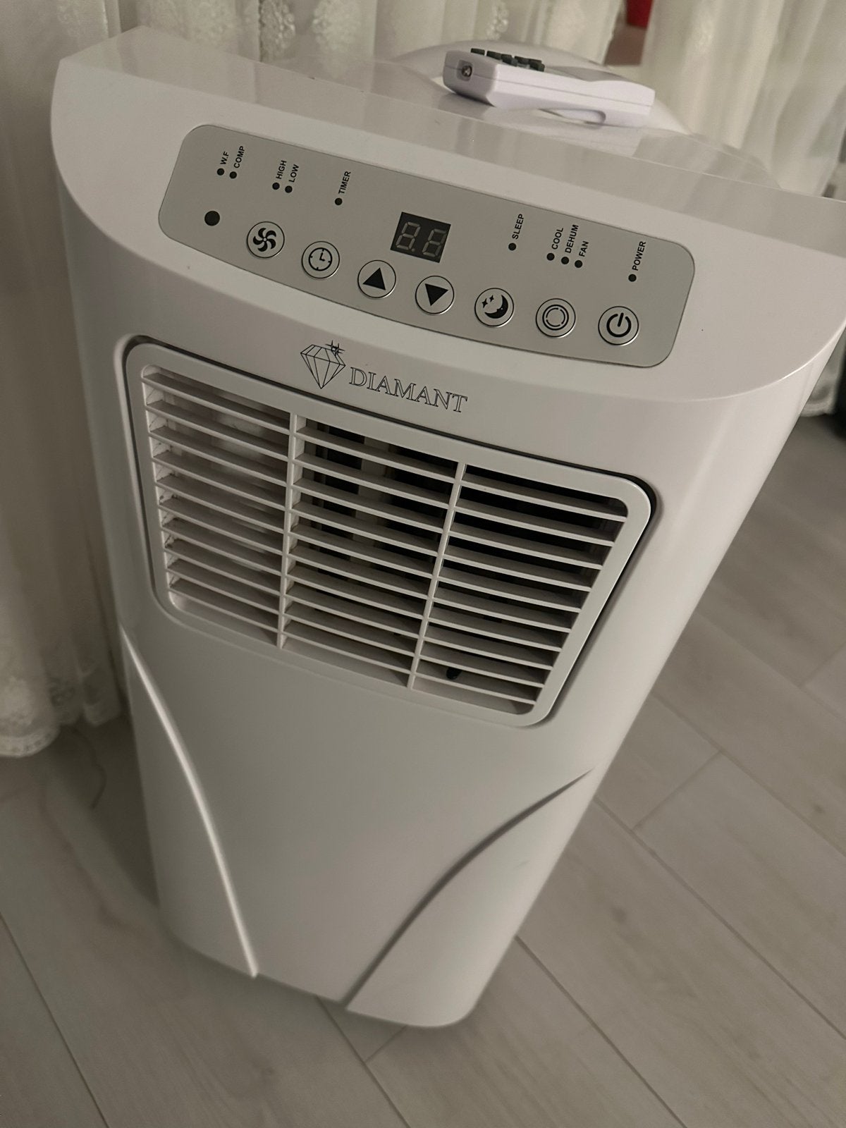 Diamant Mobiele Airco met Afstandsbediening GRAAG OPHALEN, Witgoed en Apparatuur, Airco's, Ophalen, Minder dan 60 m³, 3 snelheden of meer