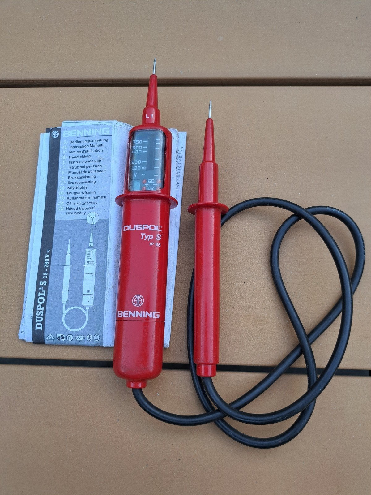 Benning Duspol Type S - Spanningstester, Ophalen of Verzenden, Gebruikt, Overige typen, Overige merken