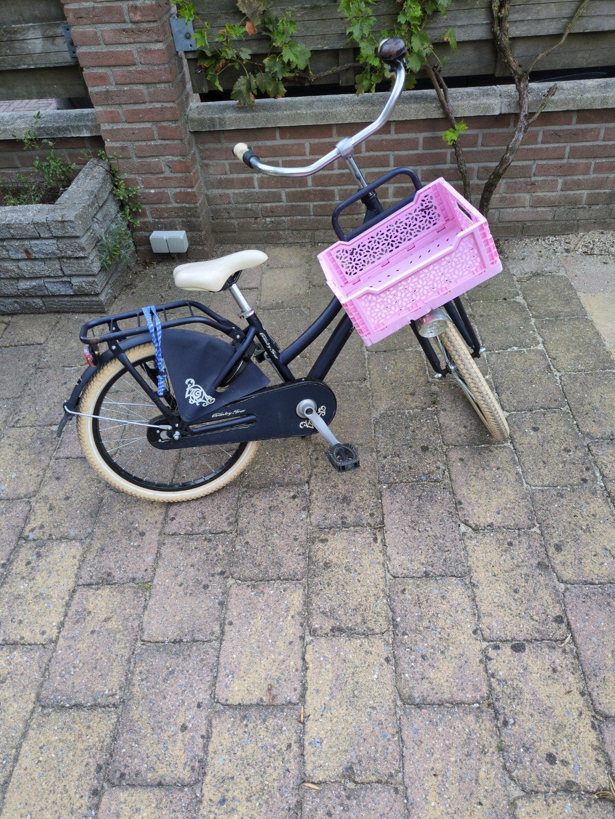 Sparta Meisjesfiets 20inch met Roze Mand, Ophalen, Terugtraprem, Sparta, Gebruikt