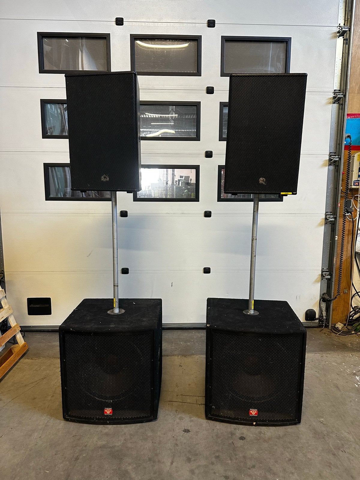 Complete PA Set: Omnitronic, Cerwin-Vega, Proel, Gebruikt, Speakerset, Ophalen of Verzenden, Basreflex