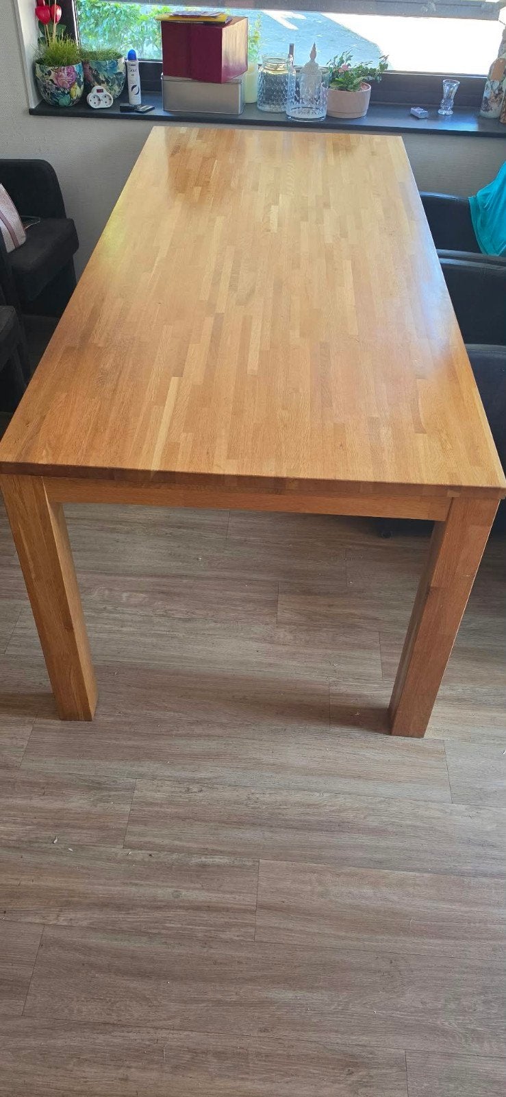 Houten eettafel - Robuust en gezellig, Ophalen, Gebruikt, Eikenhout, 50 tot 100 cm