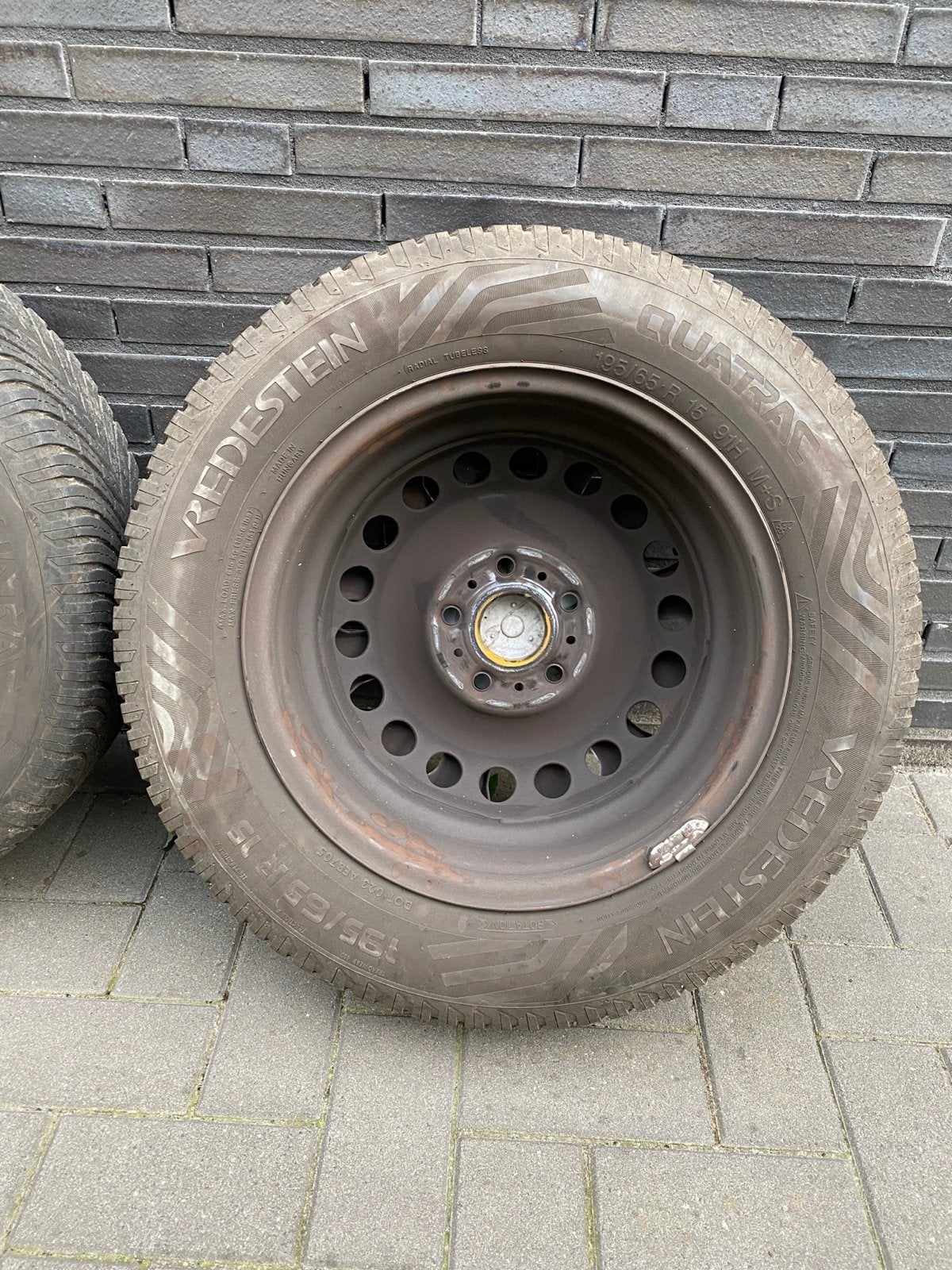 Vredestein All Season banden op velg 195/65 R15, Auto-onderdelen, Ophalen, Gebruikt, 15 inch, Banden en Velgen