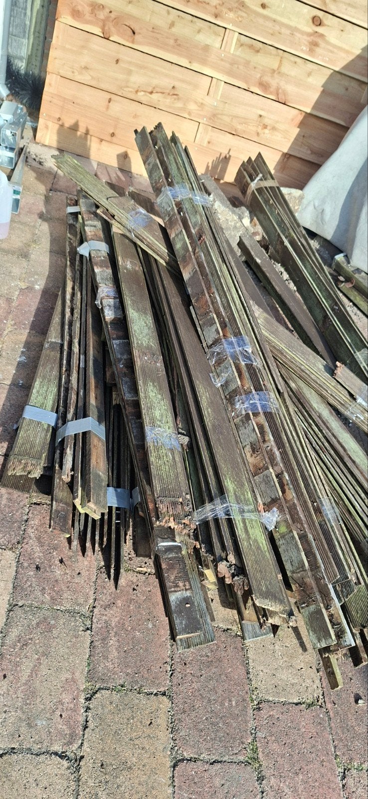 Gebruikte houten planken voor diverse projecten, Tuin en Terras, Schuttingen, Ophalen, Minder dan 3 meter, Hout, 1 tot 2 meter