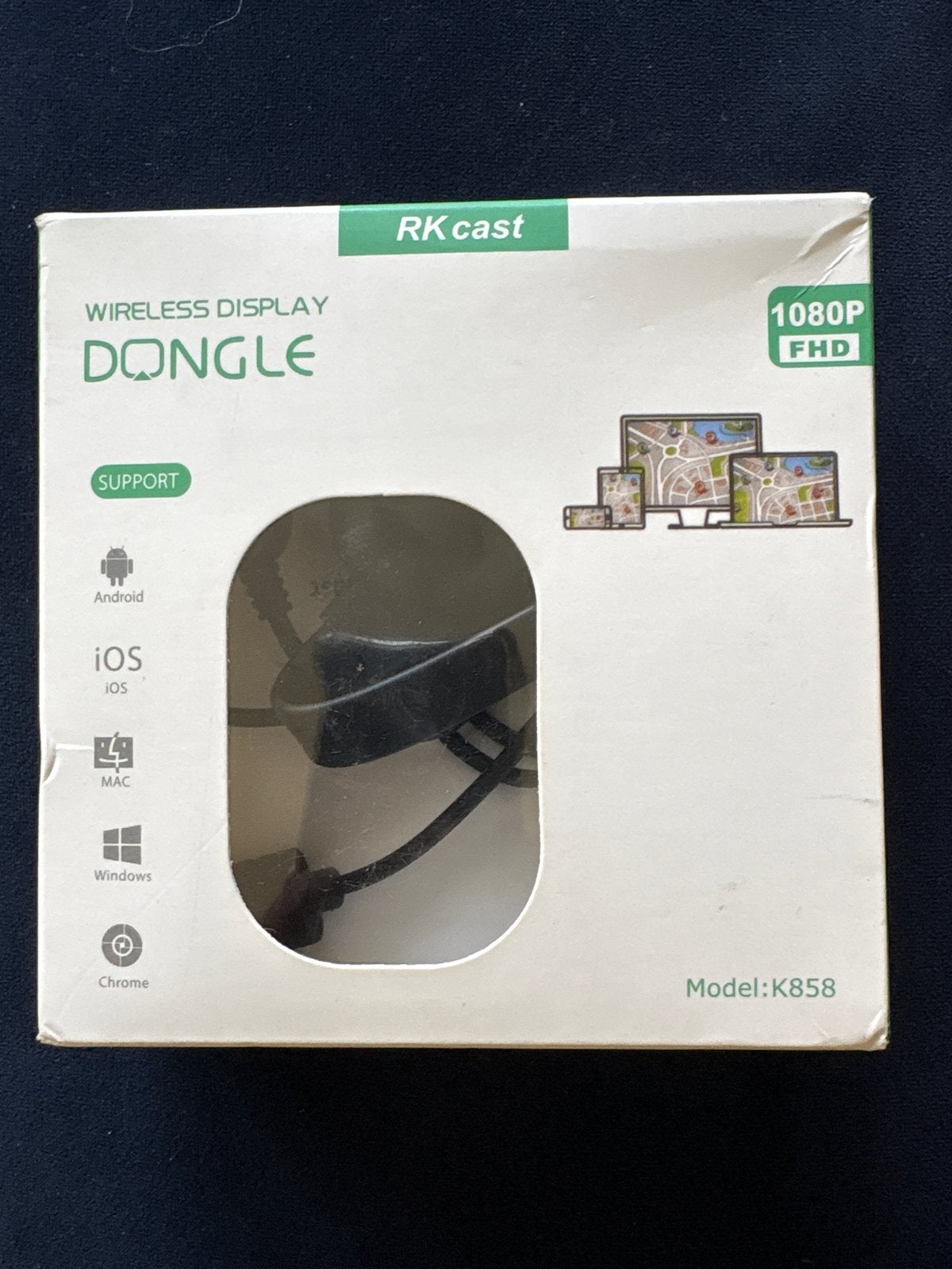 RK Cast Wireless Display Dongle 1080P FHD K858, Ophalen, Nieuw, Overige kabels