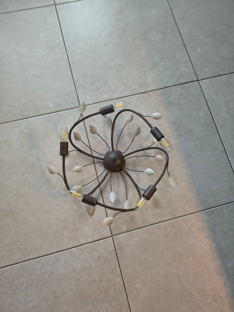 Plafondlamp, 45 cm, Plafondlamp, Metaal, Ophalen