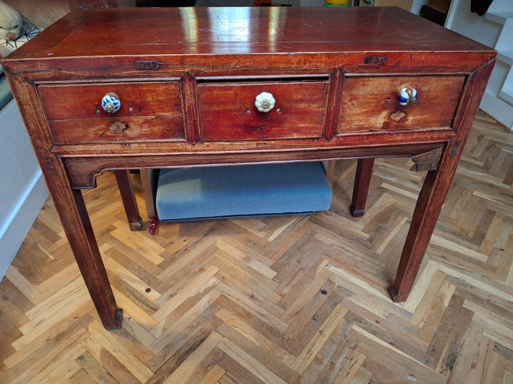 Wandmeubel wandkastje haltafel red cederhout, Ophalen