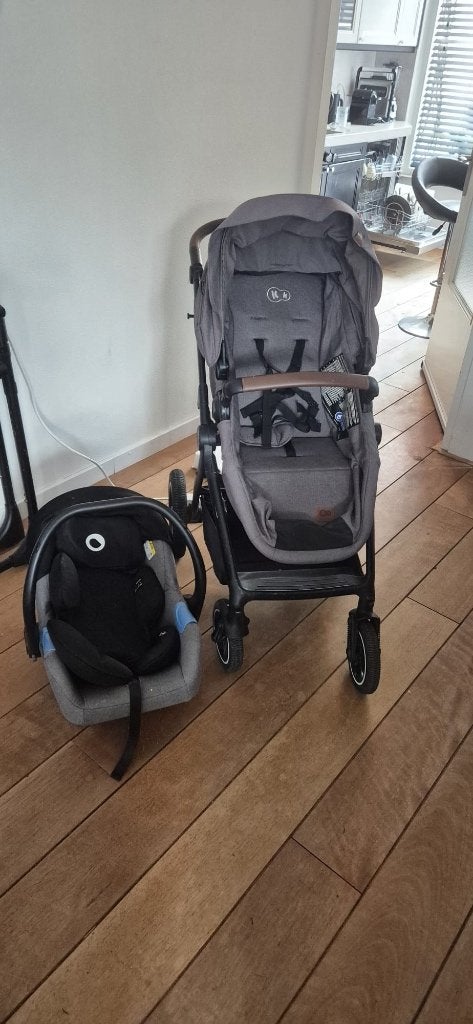 Gebruikte kinderwagen Kinderkraft B-Tour 3 in 1 Dark Grey, Gebruikt, Luchtbanden, Combiwagen, Ophalen