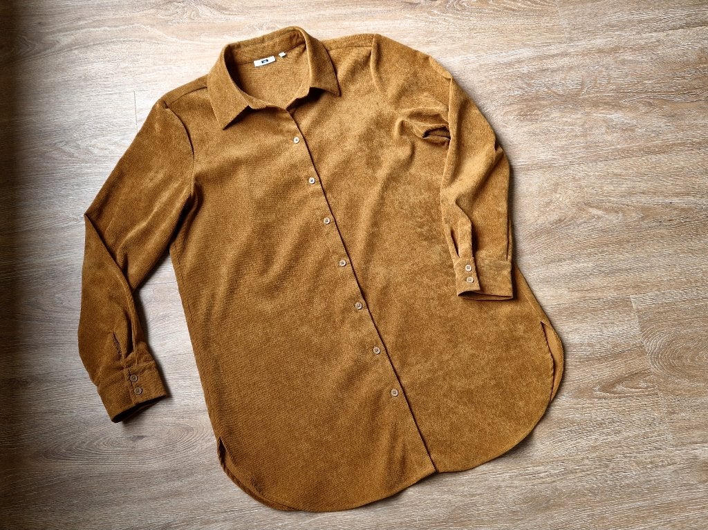 Corduroy blouse WE Fashion ZGAN Maat L (donker oker), WE, Geel, Maat 42/44 (L), Ophalen of Verzenden