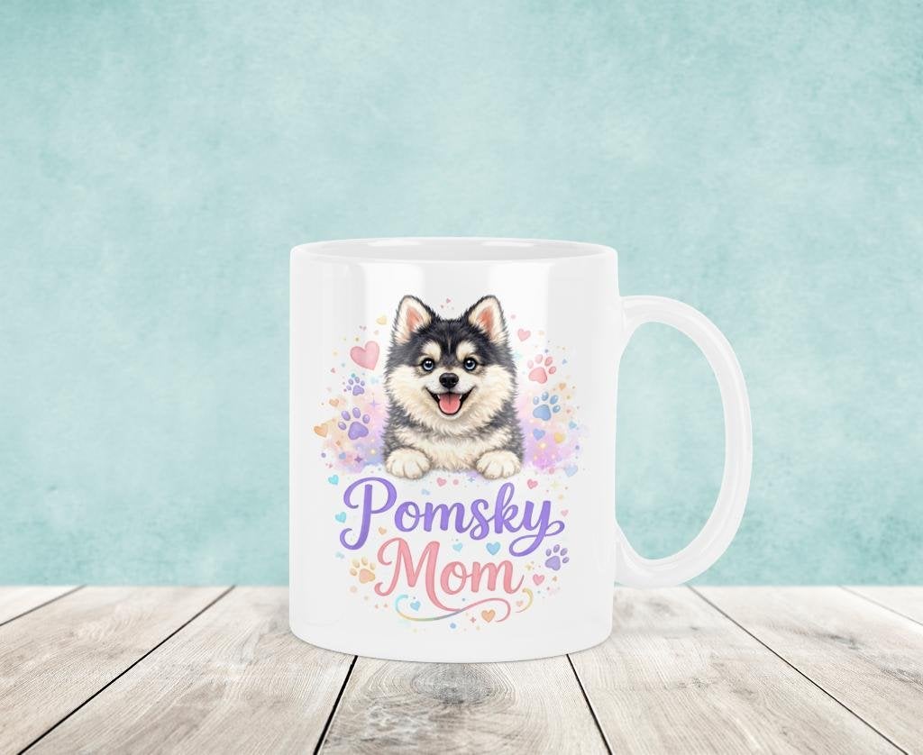 Pomsky Mom - Mok, Verzenden, Keramiek, Nieuw, Overige stijlen