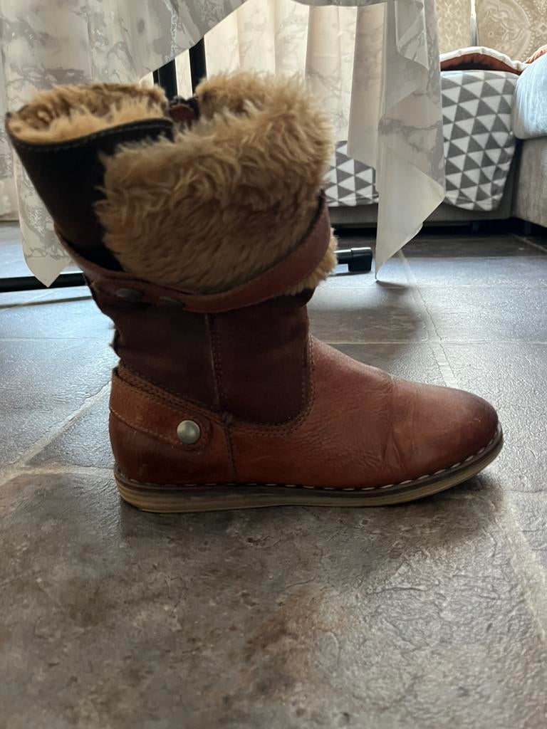 Mjus laarzen, Kleding | Dames, Schoenen, Hoge laarzen, Bruin, Ophalen of Verzenden, Zo goed als nieuw