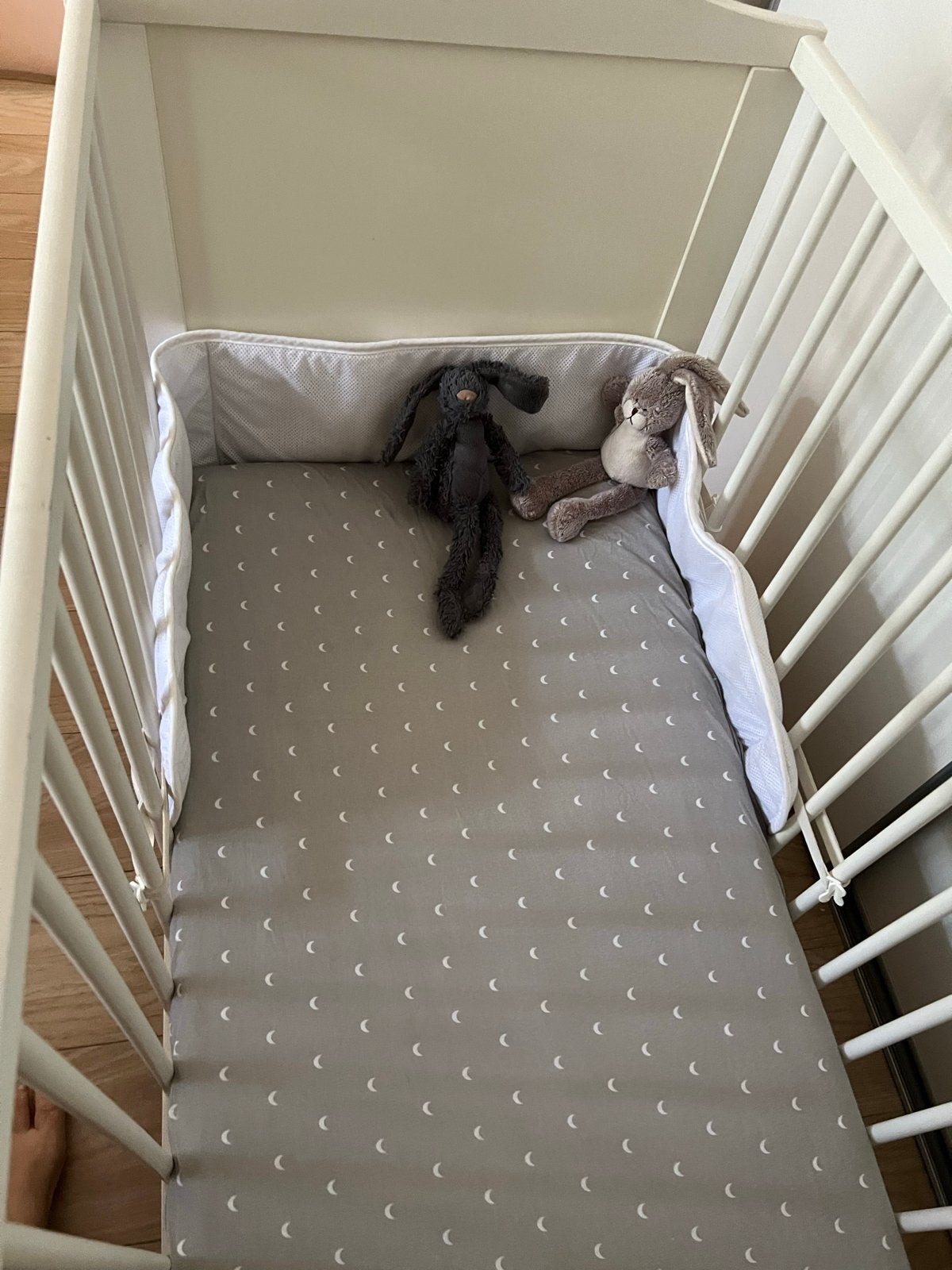 Wit ledikant 60x120 + AeroSleep matras, Zo goed als nieuw, Minder dan 140 cm, Minder dan 70 cm, Ophalen