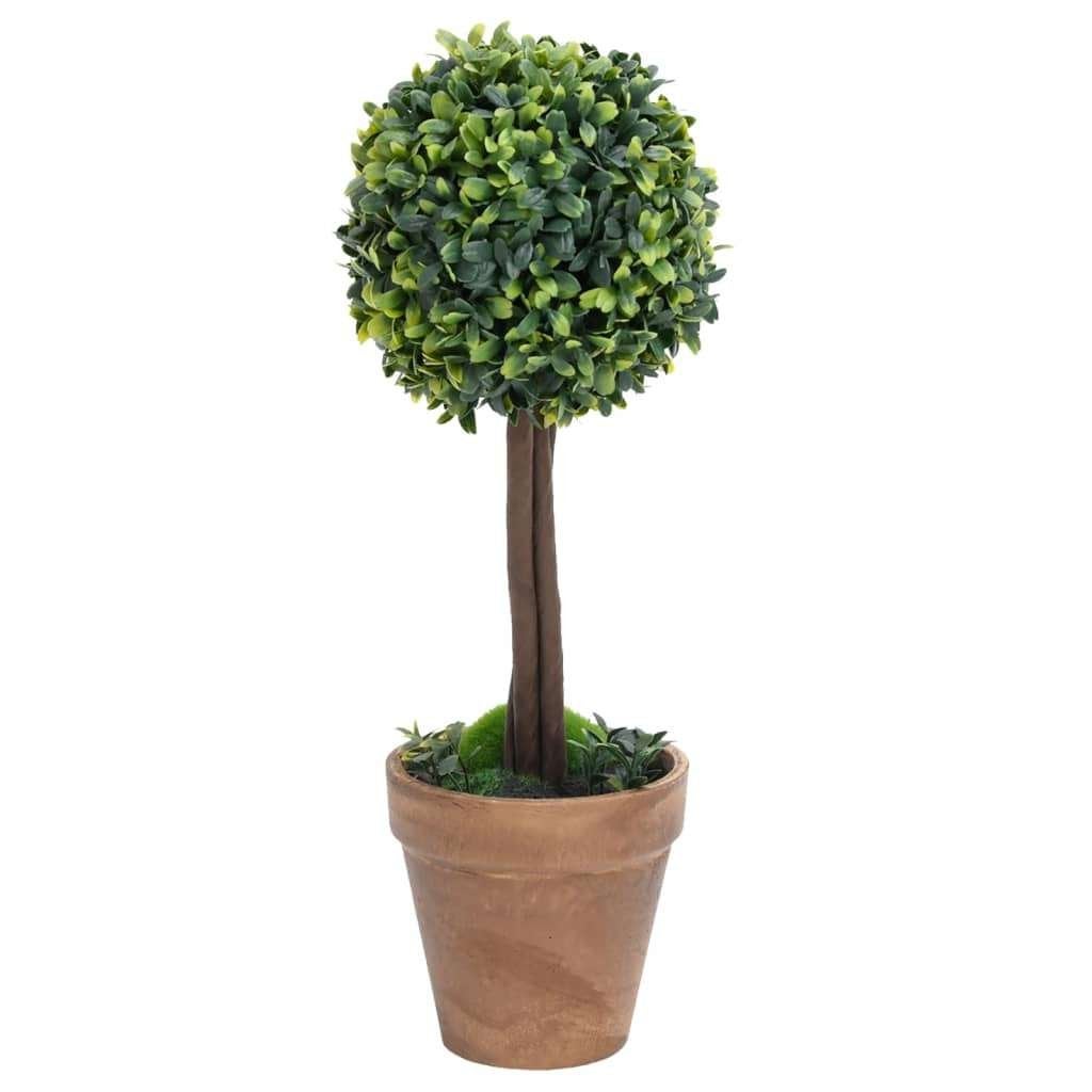 Buxusbollen buxus kunstplant 41 cm 2 stuks GRATIS BEZORGD!, Groen, Verzenden, Onderhoudsvrij, Kunstplant