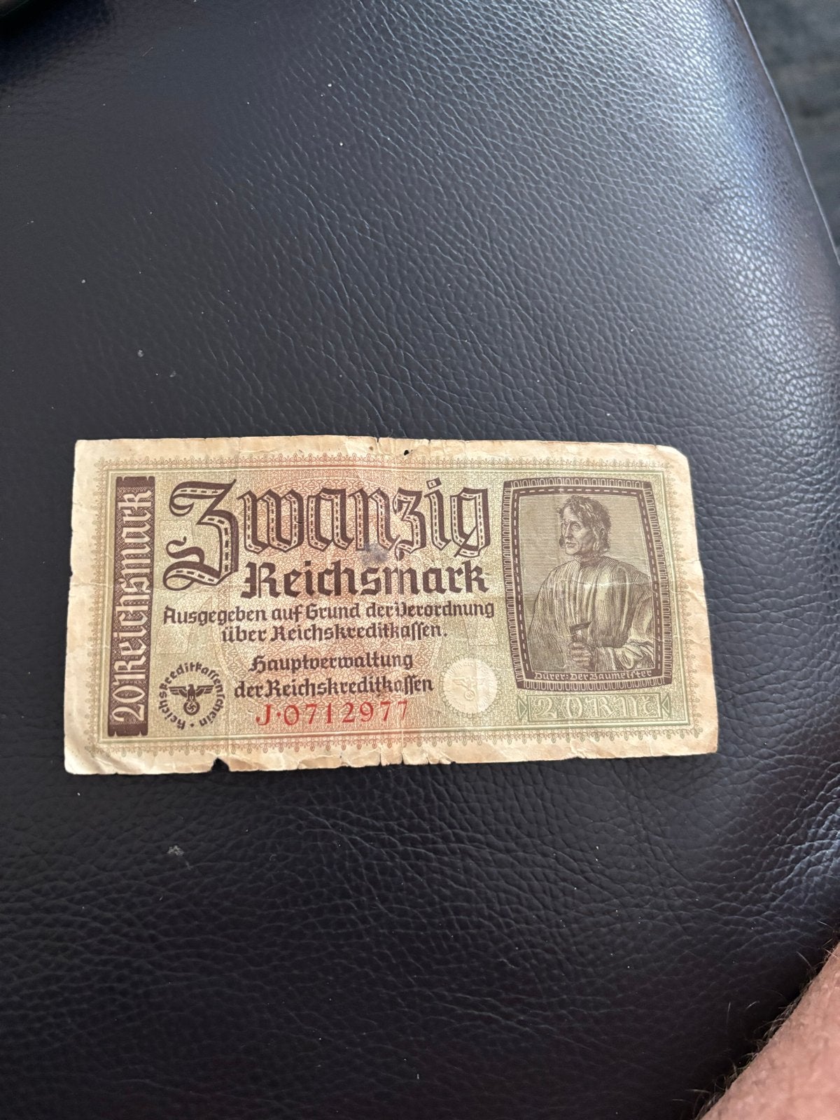 Zeldzaam 20 Reichsmark biljet uit de Tweede Wereldoorlog, Ophalen of Verzenden, Duitsland, Los biljet