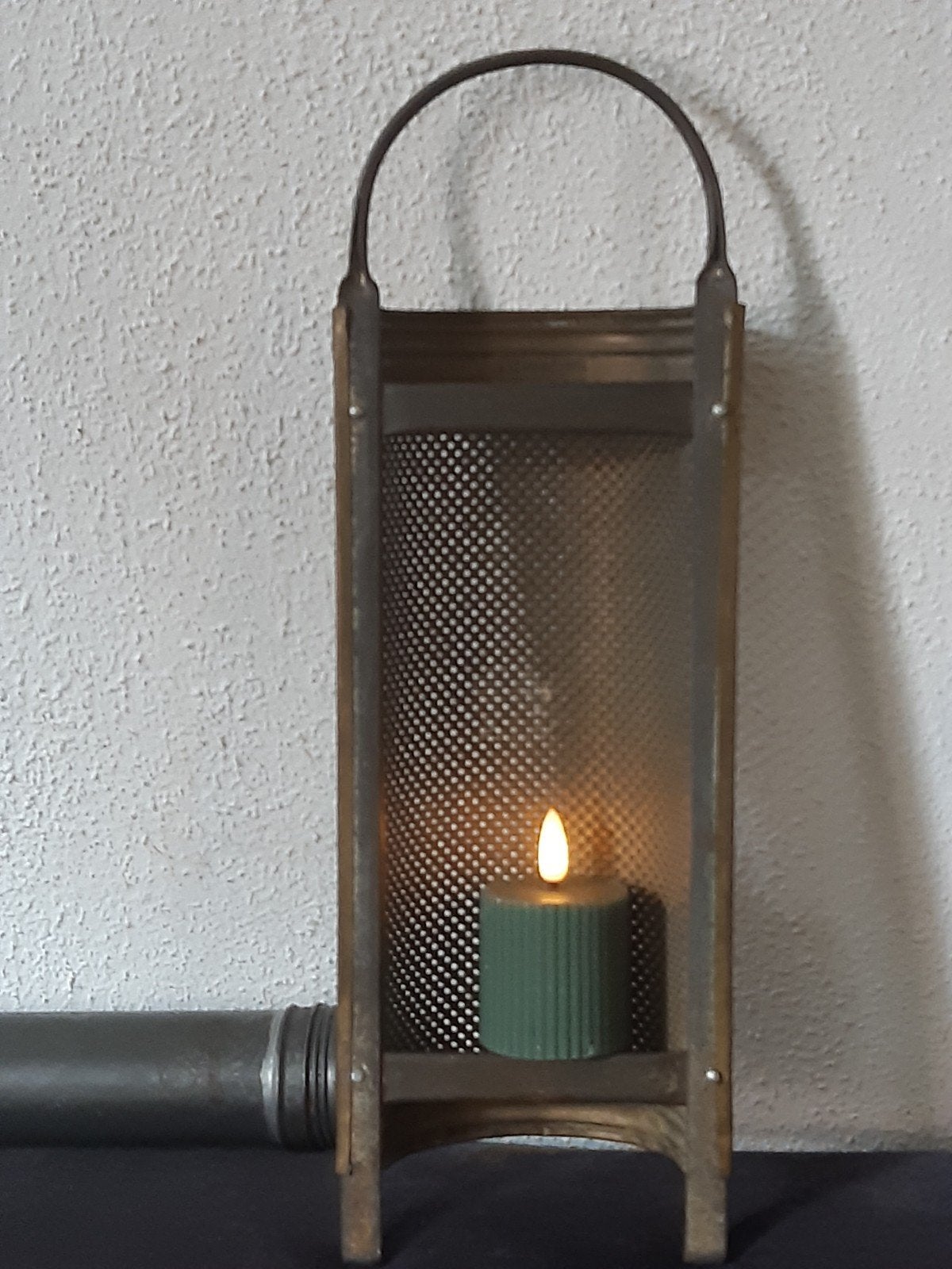 Oude messing keukenrasp bolvormig,stoer brocante landelijk, Ophalen of Verzenden