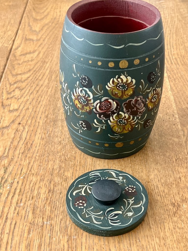 Originele Hindeloopen Houten (sigaren)pot, Ophalen of Verzenden, Zo goed als nieuw, Tabaksdoos of Verpakking
