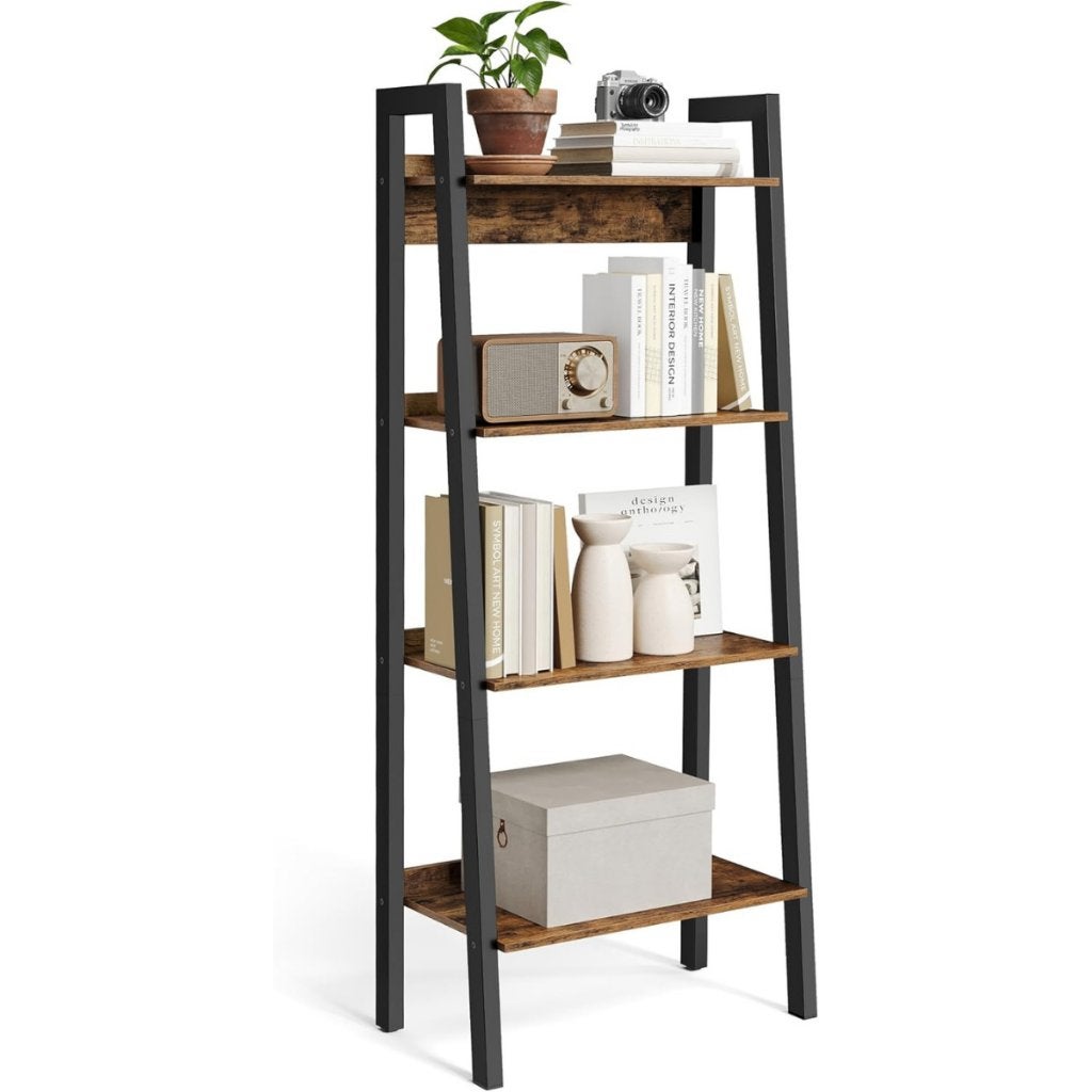 Boekenplank, ladderrek met 4 niveaus-34x56x138cm, Ophalen, Zo goed als nieuw