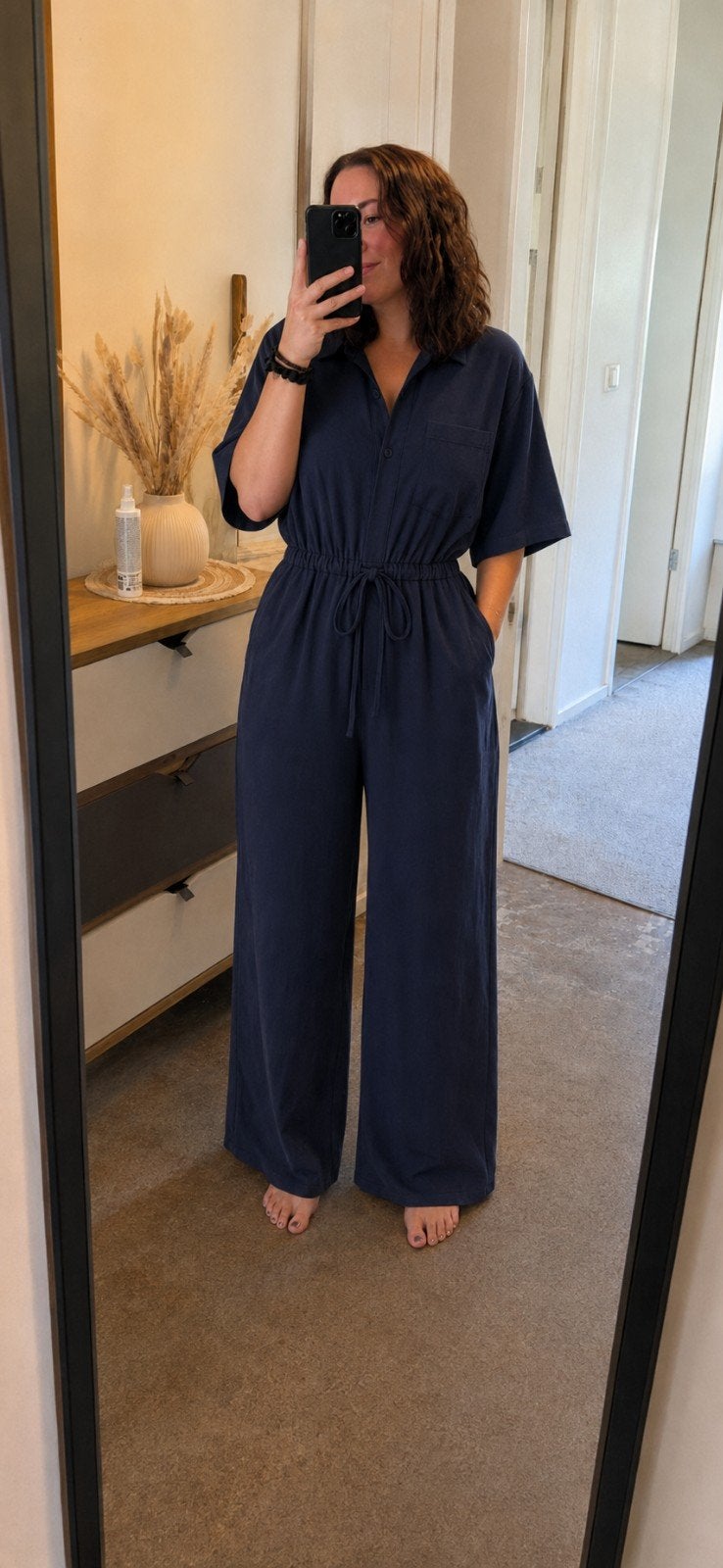 Nieuwe HEMA dames jumpsuit donkerblauw maat M, Kleding | Dames, Ophalen of Verzenden, Nieuw, Maat 38/40 (M), Blauw