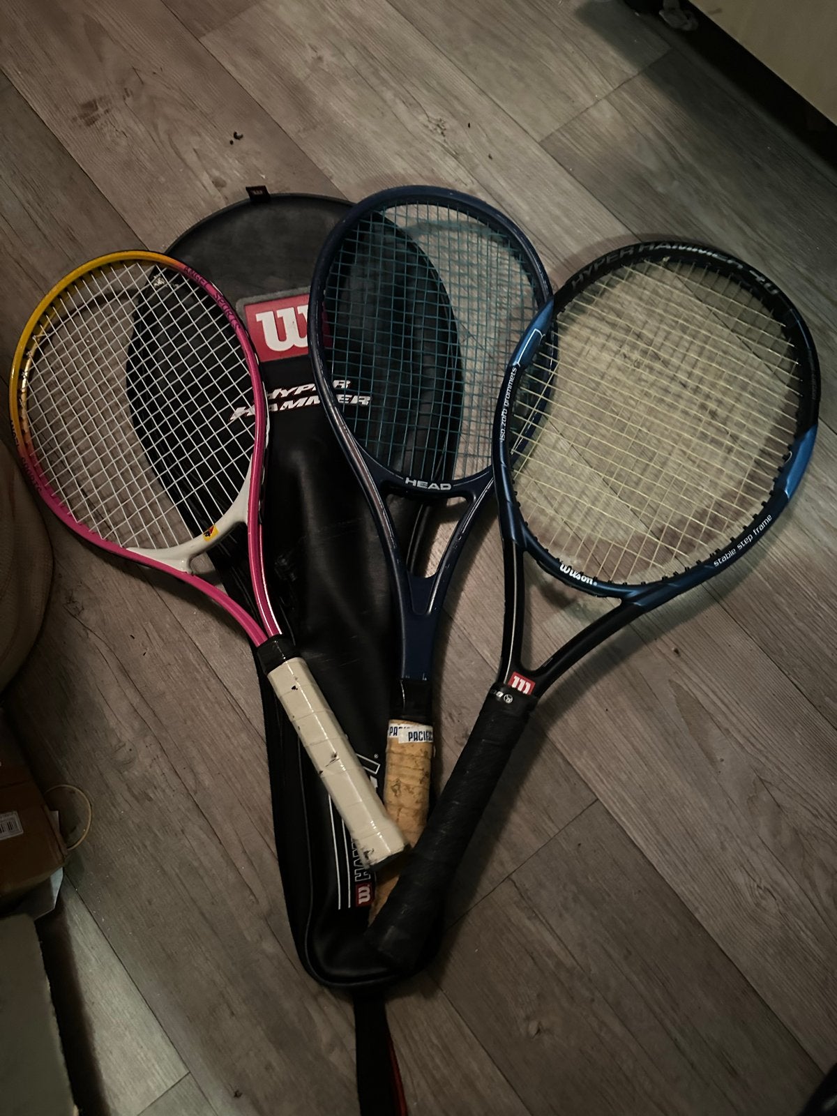 Tennisrackets: Wilson en Head set met tas, Ophalen of Verzenden, Gebruikt, Racket, Wilson