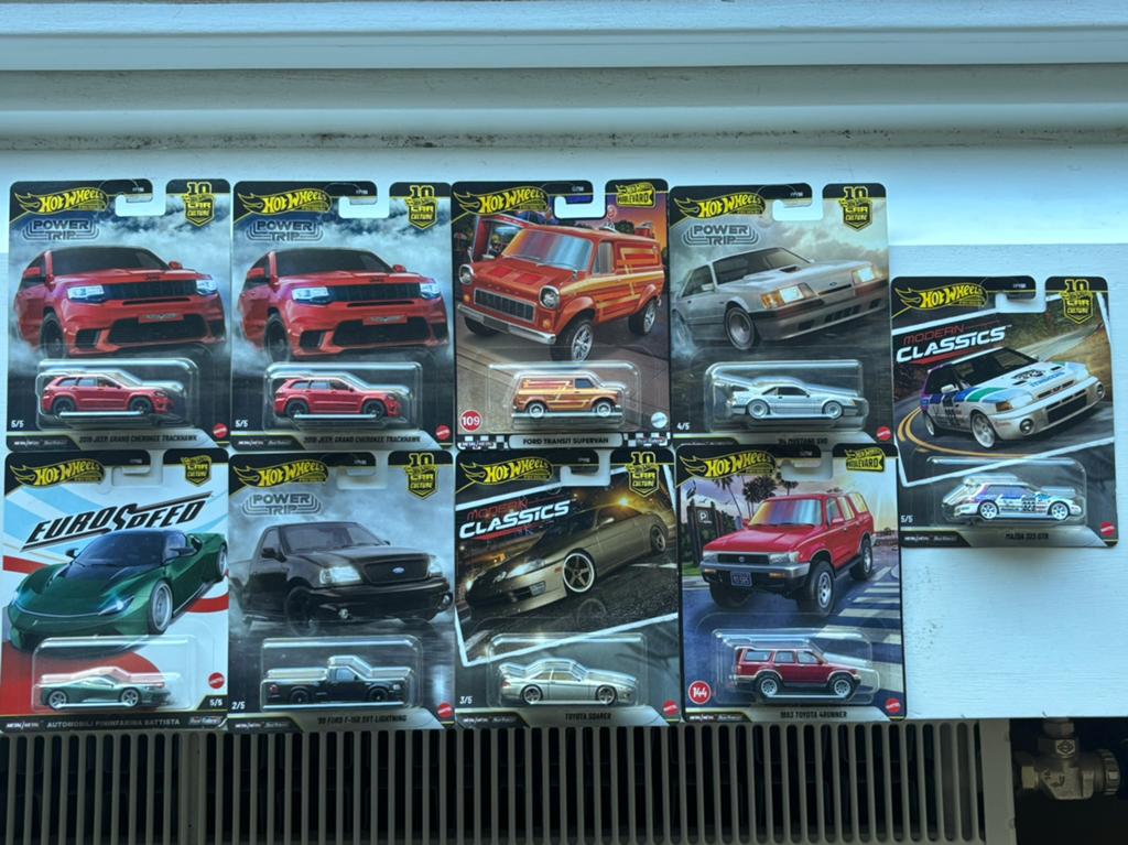 9x Hotwheels Premium 1:64 Ford Jeep Toyota Mazda, Ophalen of Verzenden, Zo goed als nieuw, Auto