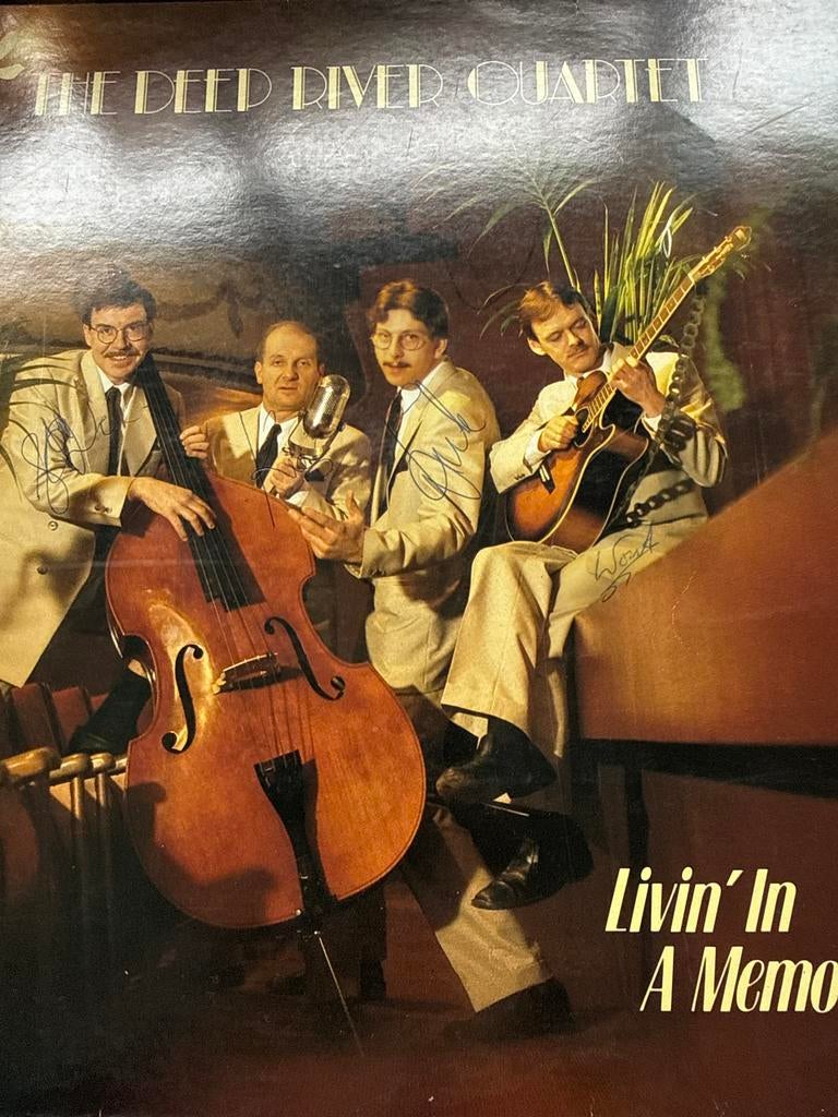 LP The Deep River Quartet - Livin' In A Memory +handtekening, Cd's en Dvd's, Vinyl | Jazz en Blues, Gebruikt, 1980 tot heden, Ophalen of Verzenden
