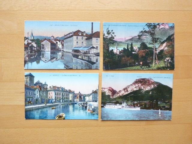 4 ansichten Lac d'Annecy 1926, ongelopen, Ophalen of Verzenden, 1920 tot 1940, Ongelopen, Frankrijk
