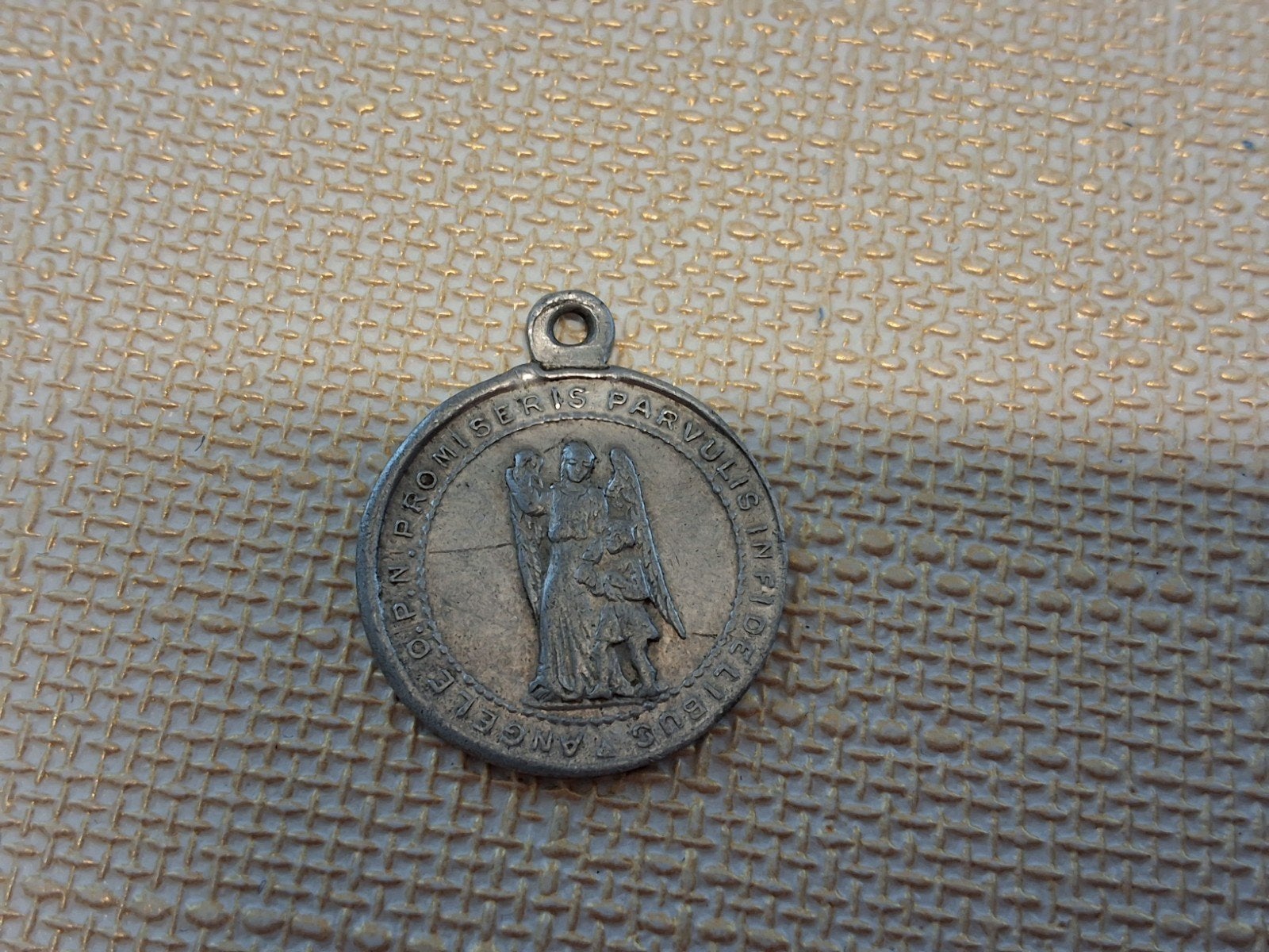 Vintage Sancta Infantia Beschermengel & Jezus Kind, Antiek en Kunst, Ophalen of Verzenden
