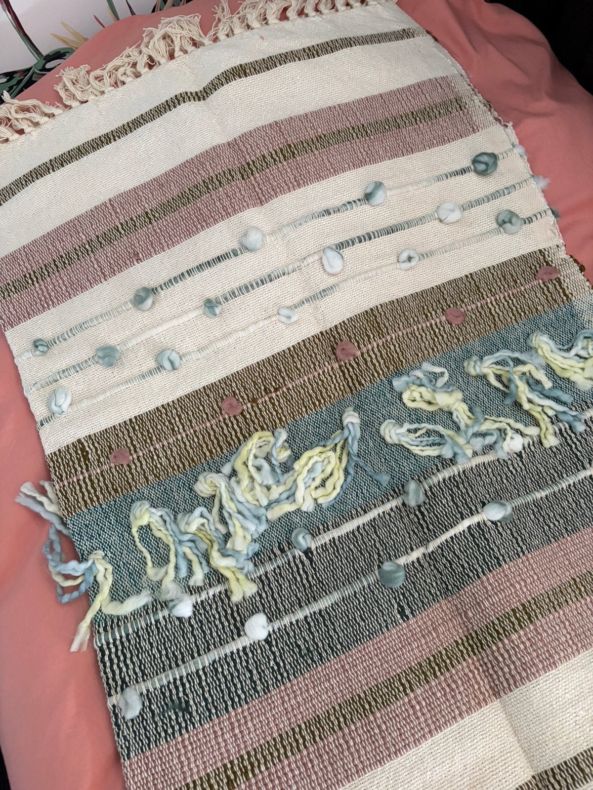 Leuke woonplaid in lichte & pastelkleuren & grappige franjes, Ophalen of Verzenden, Nieuw