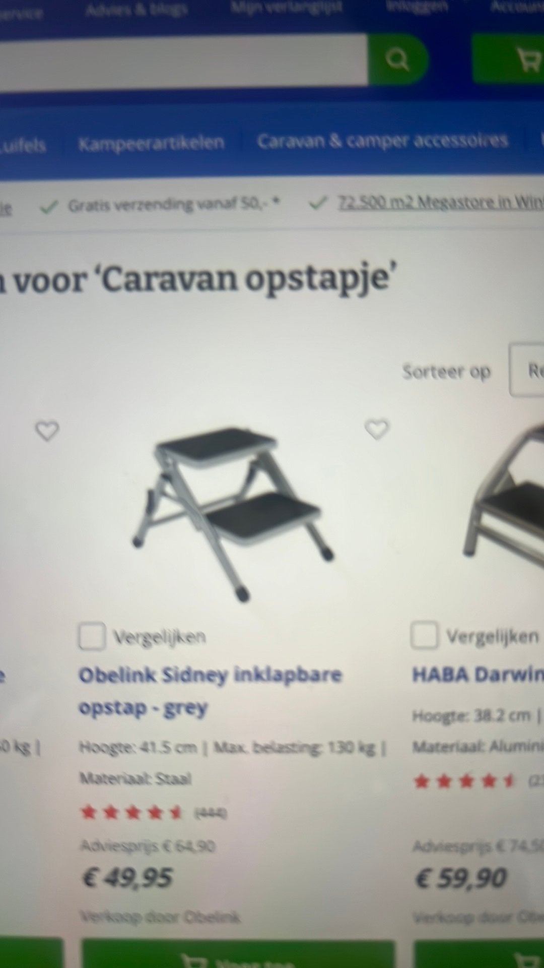 Caravan kruk opvouwbaar nieuw, Ophalen of Verzenden, Nieuw