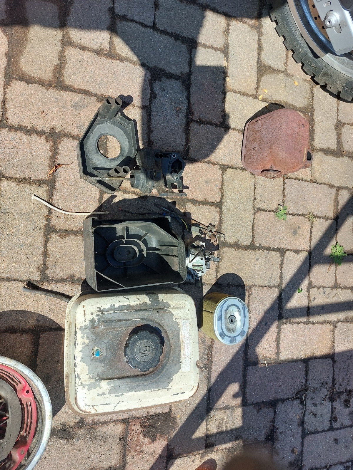 Honda GX390 Onderdelen - Benzinetank, Luchtfilter, Uitlaat, Ophalen of Verzenden, Gebruikt