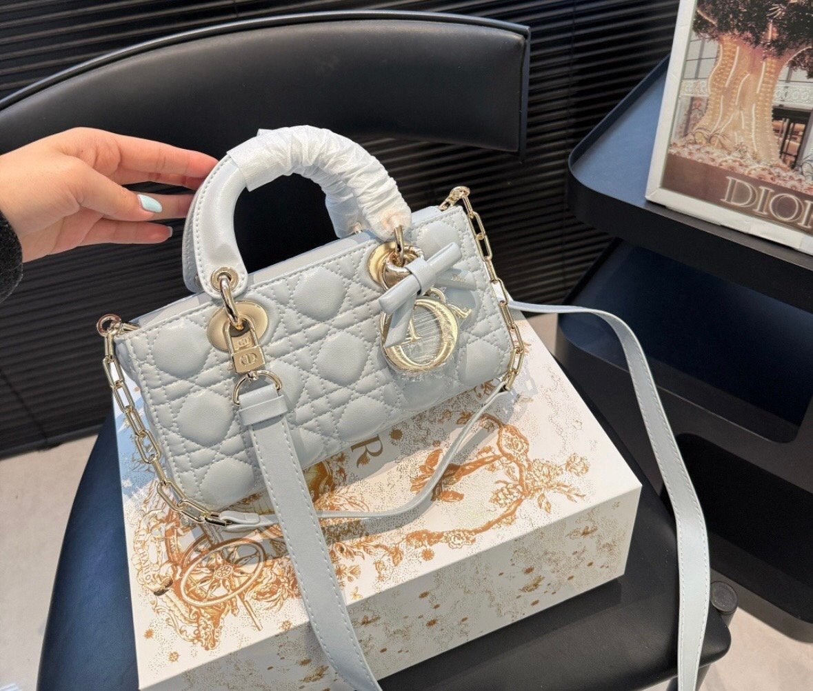 Lady Dior D-joy tas, Ophalen of Verzenden, Nieuw, Blauw, Handtas