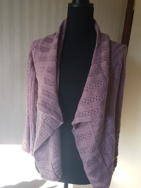 Nieuw m label! H&M lila paars draperend kabel vest xs 34 36, H&M, Verzenden, Paars, Nieuw